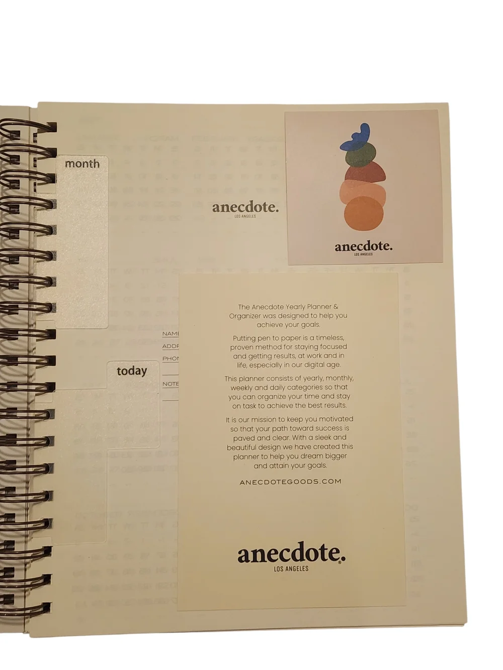 Anecdote Spiral Planner w/2026-2027 Calendar (8.5